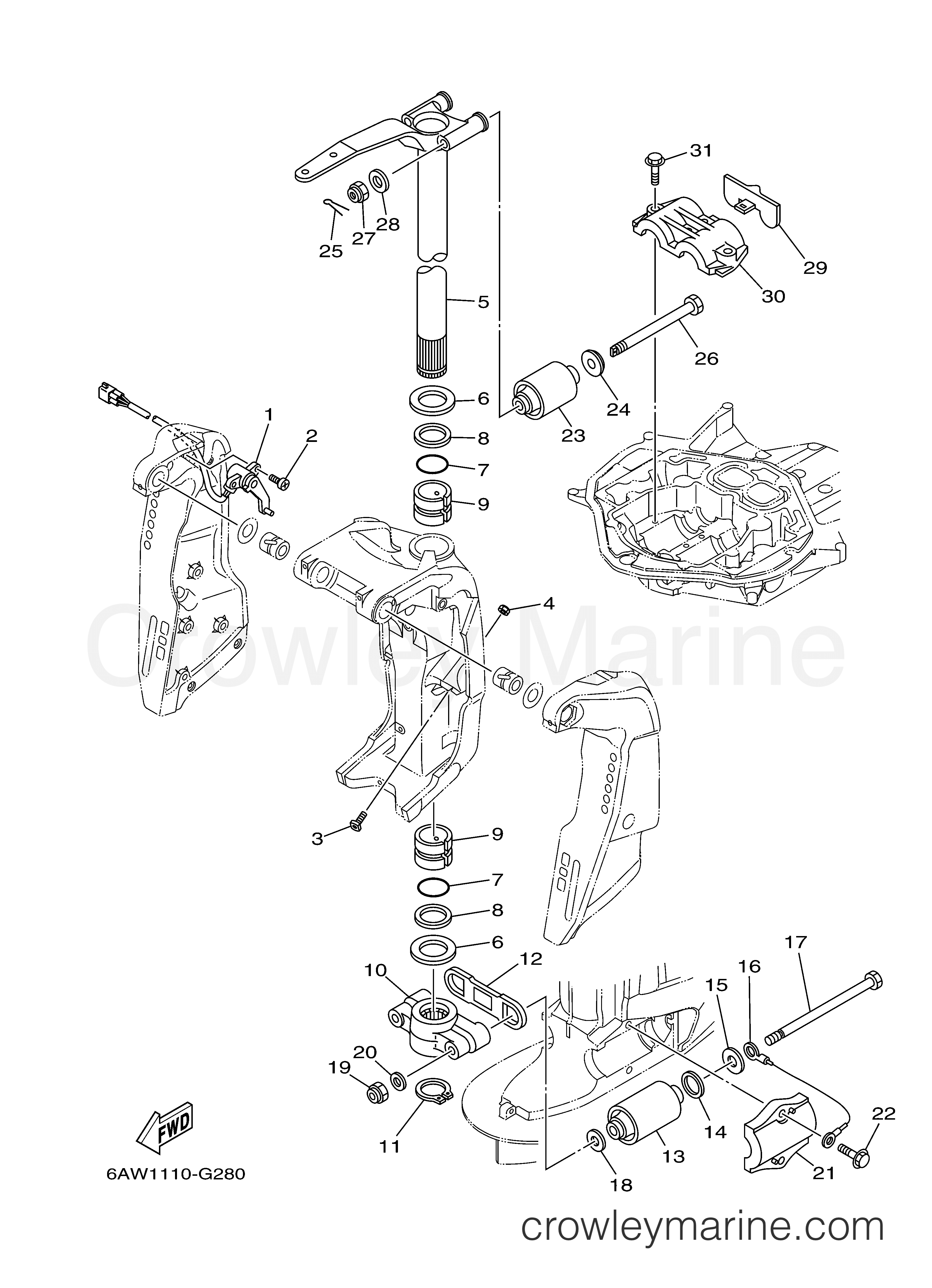 Yamaha Motors F350TUR - BRACKET 2