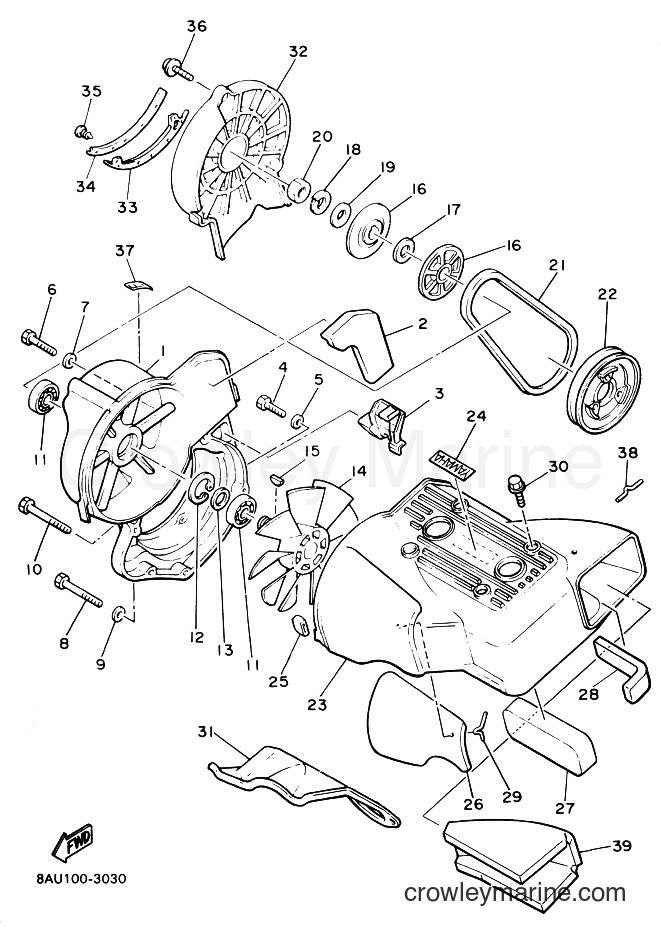 1994 Snowmobile VK540E - VK540E (8AT2) [010] - AIR SHROUD & FAN