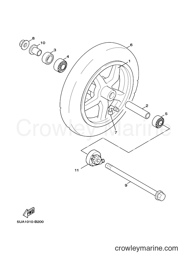 Yamaha Motors XC125 (5MLA) [020] - FRONT WHEEL
