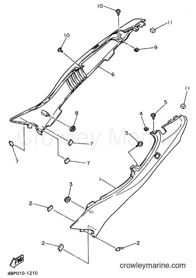Yamaha Motors XJ600S (4DU3) [010] - SIDE COVER