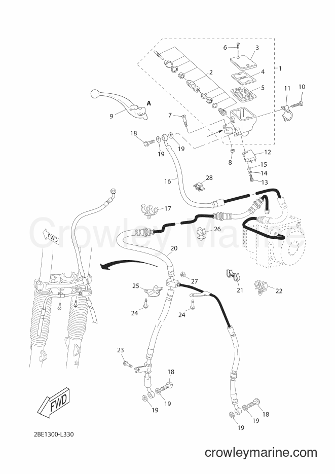 2013 Dirt Bike XT660ZA - XT660ZA (2BE2) [010] - FRONT MASTER CYLINDER