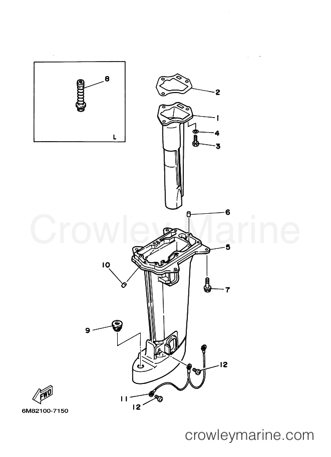 Yamaha Motors 8MSHB (6N02) [060] - UPPER CASING