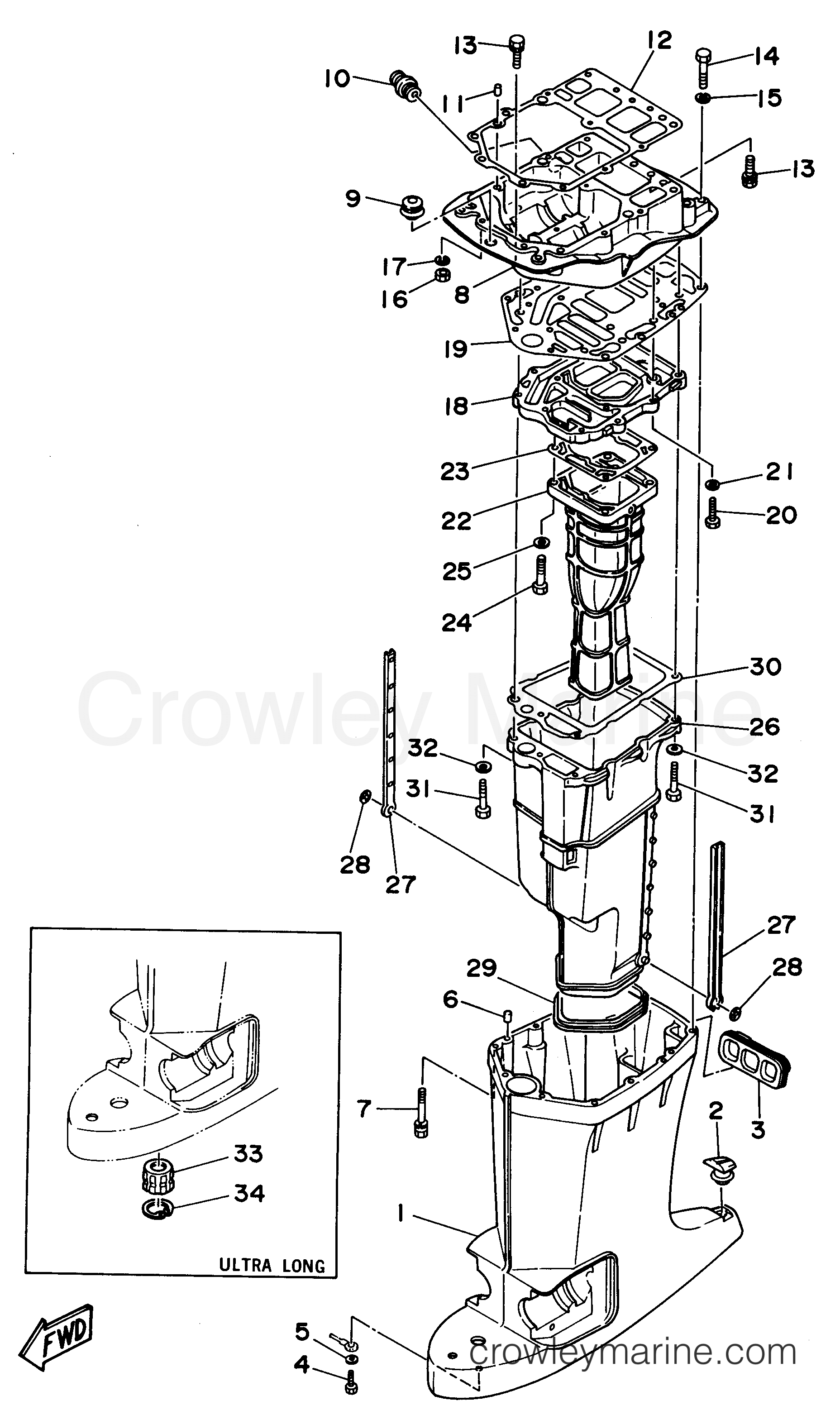 Yamaha Motors C115TXRV - UPPER CASING