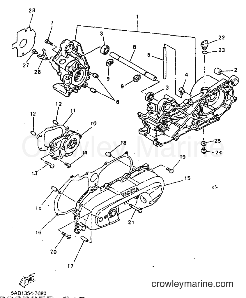 Yamaha Motors YN50 (5BW2) [010] - CRANKCASE