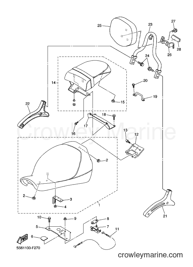Yamaha Motors XVS1300CT (5S69) [020] - SEAT