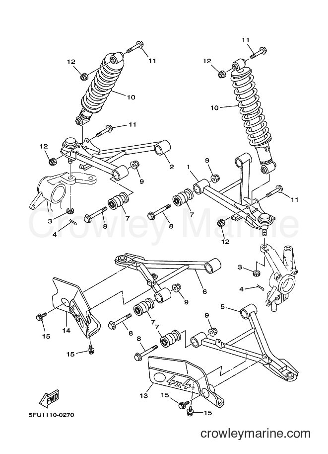 2000 ATV YFM400FWN - YFM400FWN (5FU3) [010] - FRONT SUSPENSION & WHEEL