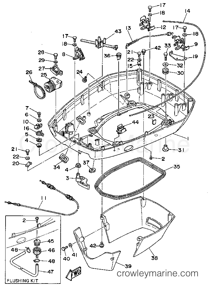 Yamaha Motors L250TXRT - BOTTOM COWLING