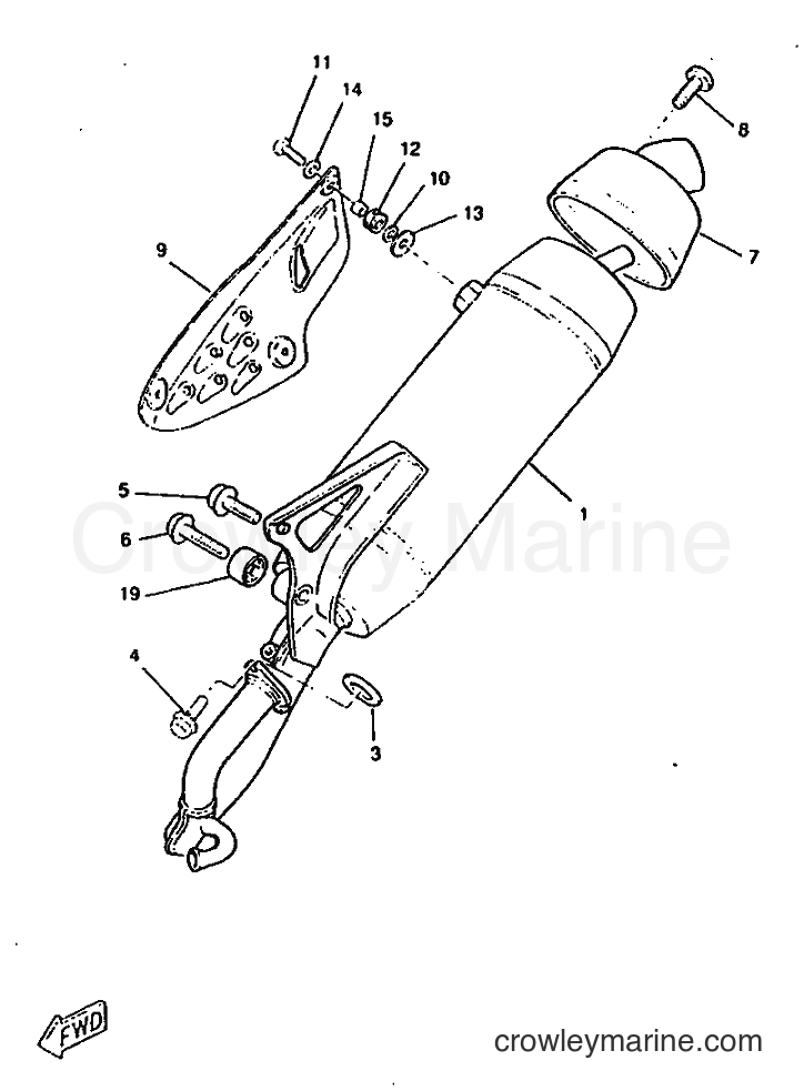 1997 Scooter CW50RSX - CW50RSX (4YD1) [999] - EXHAUST