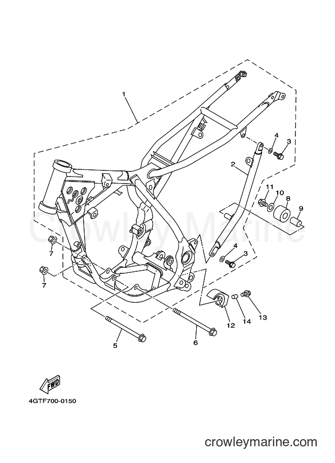 2000 Dirt Bike YZ80 - YZ80 (4ES9) [090] - FRAME