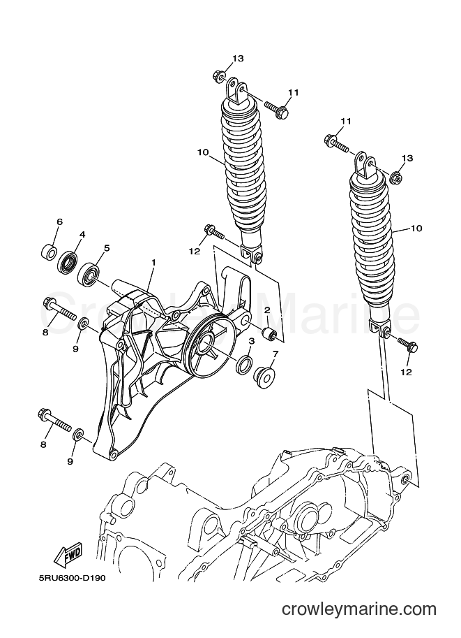 2005 Scooter YP400 - YP400 (5RU6) [030] - REAR ARM & SUSPENSION