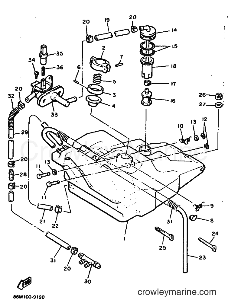 1989 Snowmobile EX570EN - EX570EN (86N1) [010] - FUEL TANK