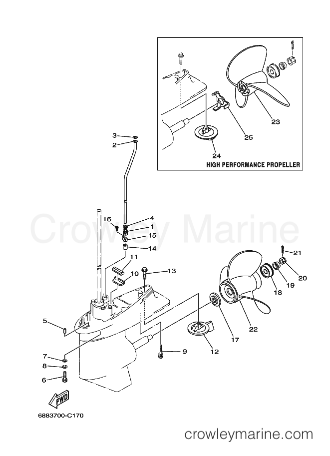Yamaha Motors 85AETL (6883) [200] - LOWER CASING & DRIVE 3