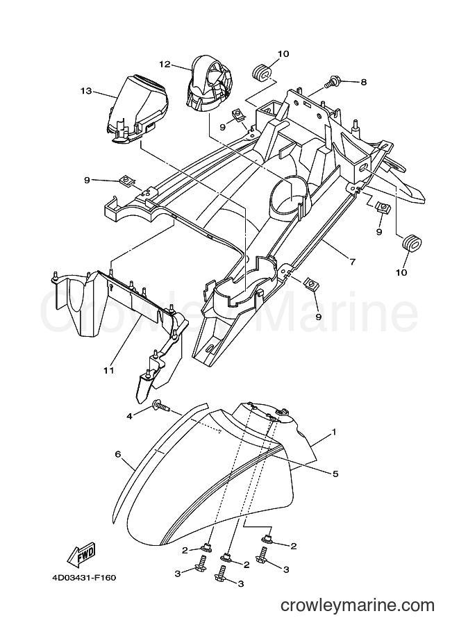 Yamaha Motors AF115S (4D03) [010] - FENDER