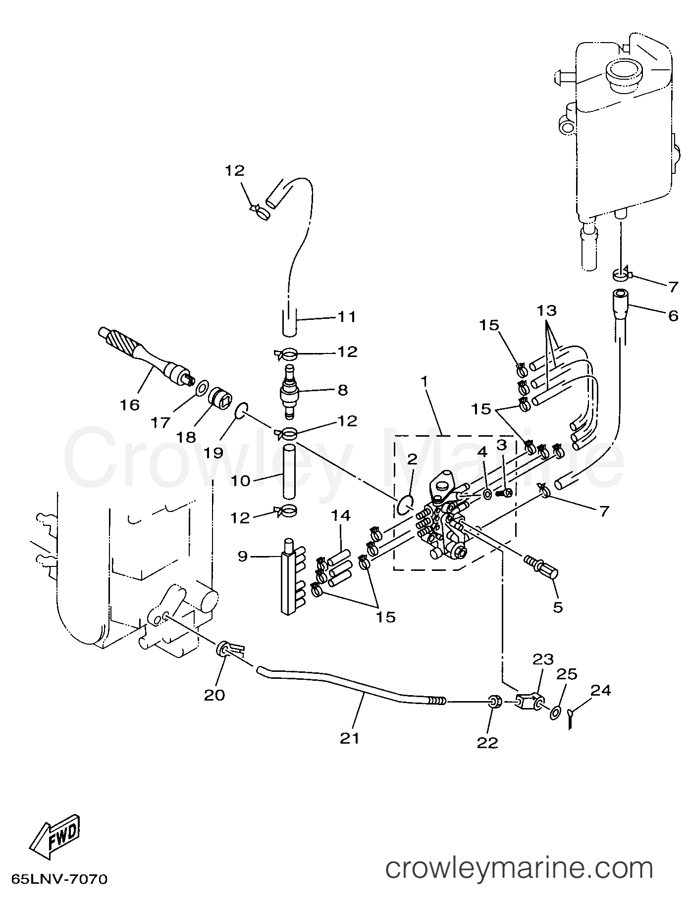 OIL PUMP 1998 Outboard 225hp V225TLRW Crowley Marine