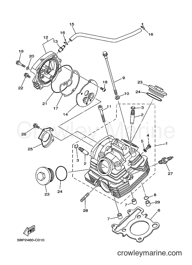 2013 Street Bike SX-4 - SX-4 (54D3) [010] - CYLINDER HEAD