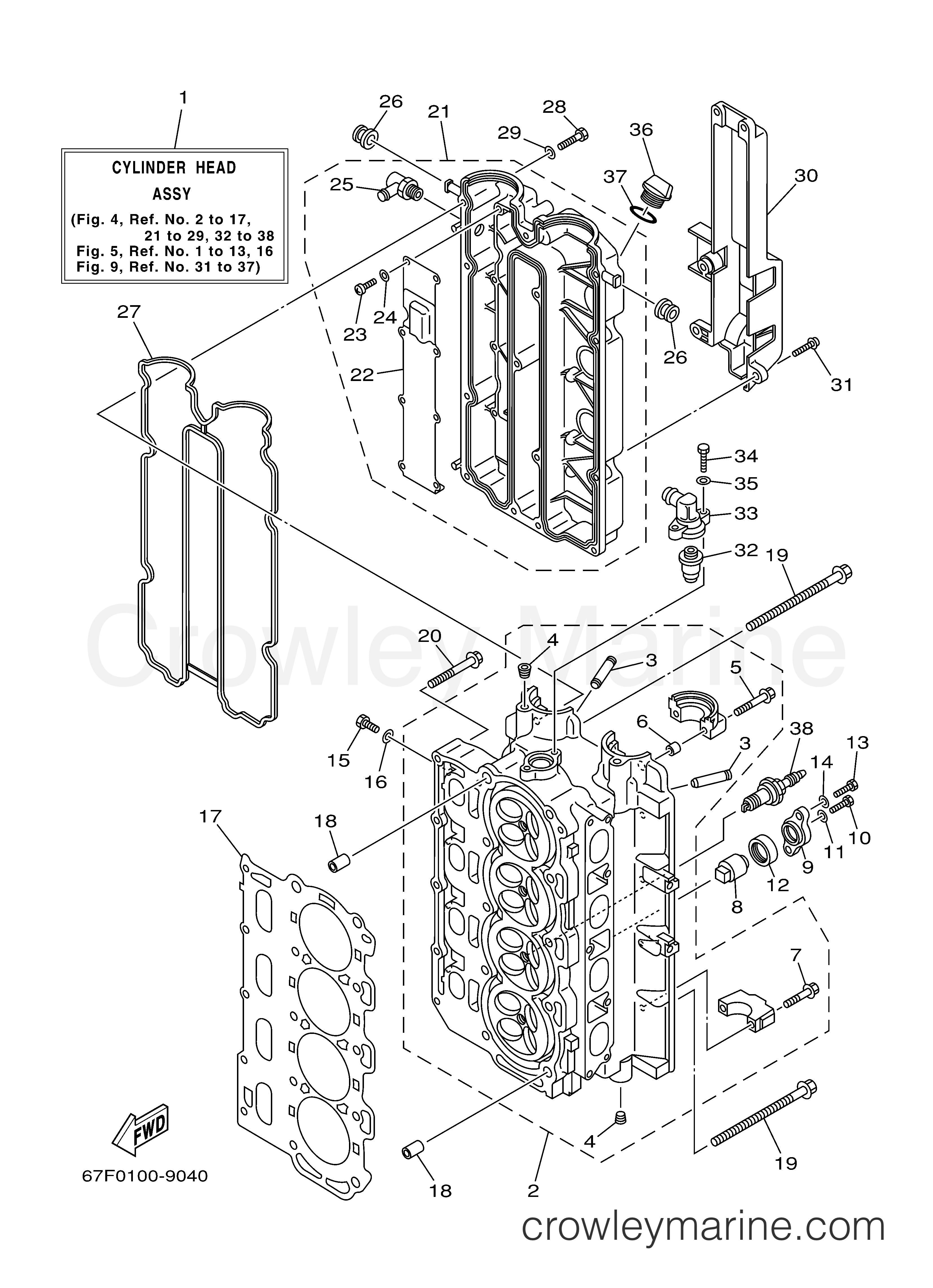 Yamaha Motors F80TLRY - CYLINDER CRANKCASE 2