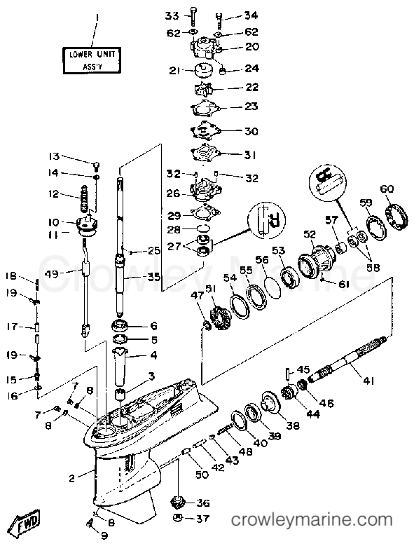 Yamaha Motors 50ELF - LOWER DRIVE 1