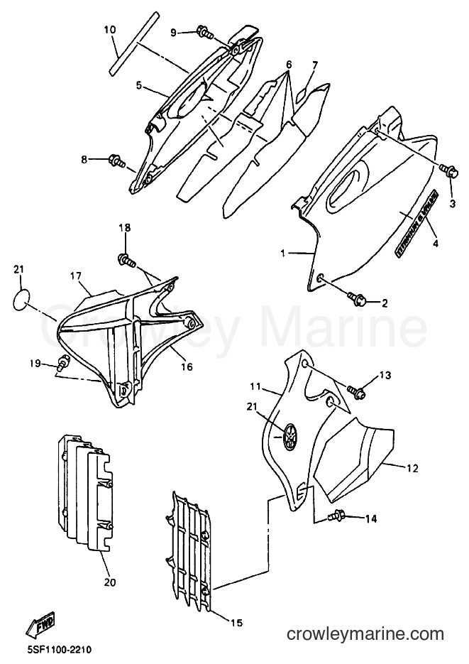 2002 Dirt Bike YZ426F - YZ426F (5SF2) [060] - SIDE COVER