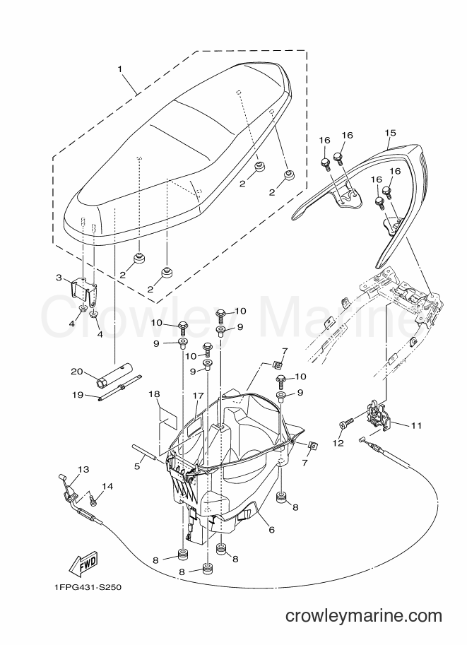 Yamaha Motors T115FL (1FPJ) [010] - SEAT