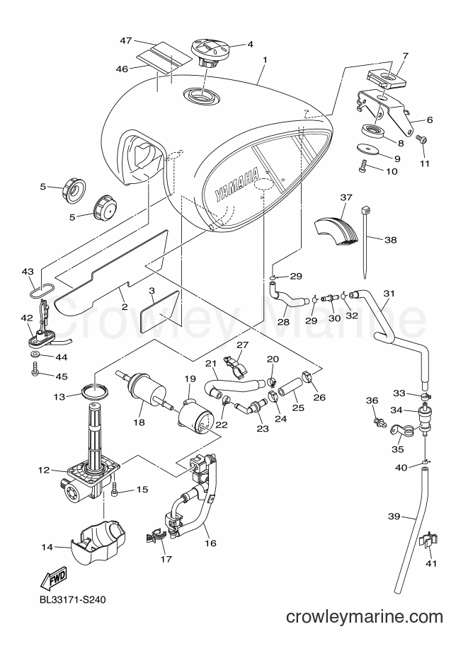 2017 Cruiser XVS950XR - XVS950XR (BL33) [010] - FUEL TANK