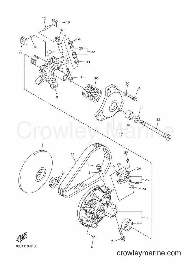 Yamaha Motors RS10ST2 (8LD1) [020] - PRIMARY SHEAVE