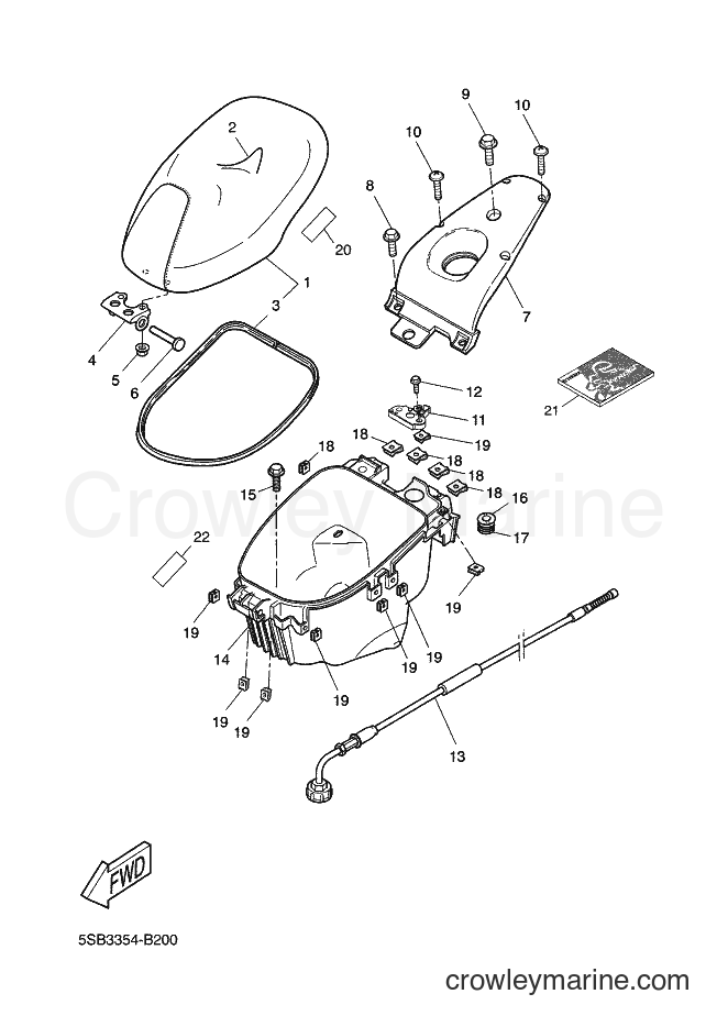 2003 Scooter YQ50L - YQ50L (5SB4) [010] - SEAT & CARRIER