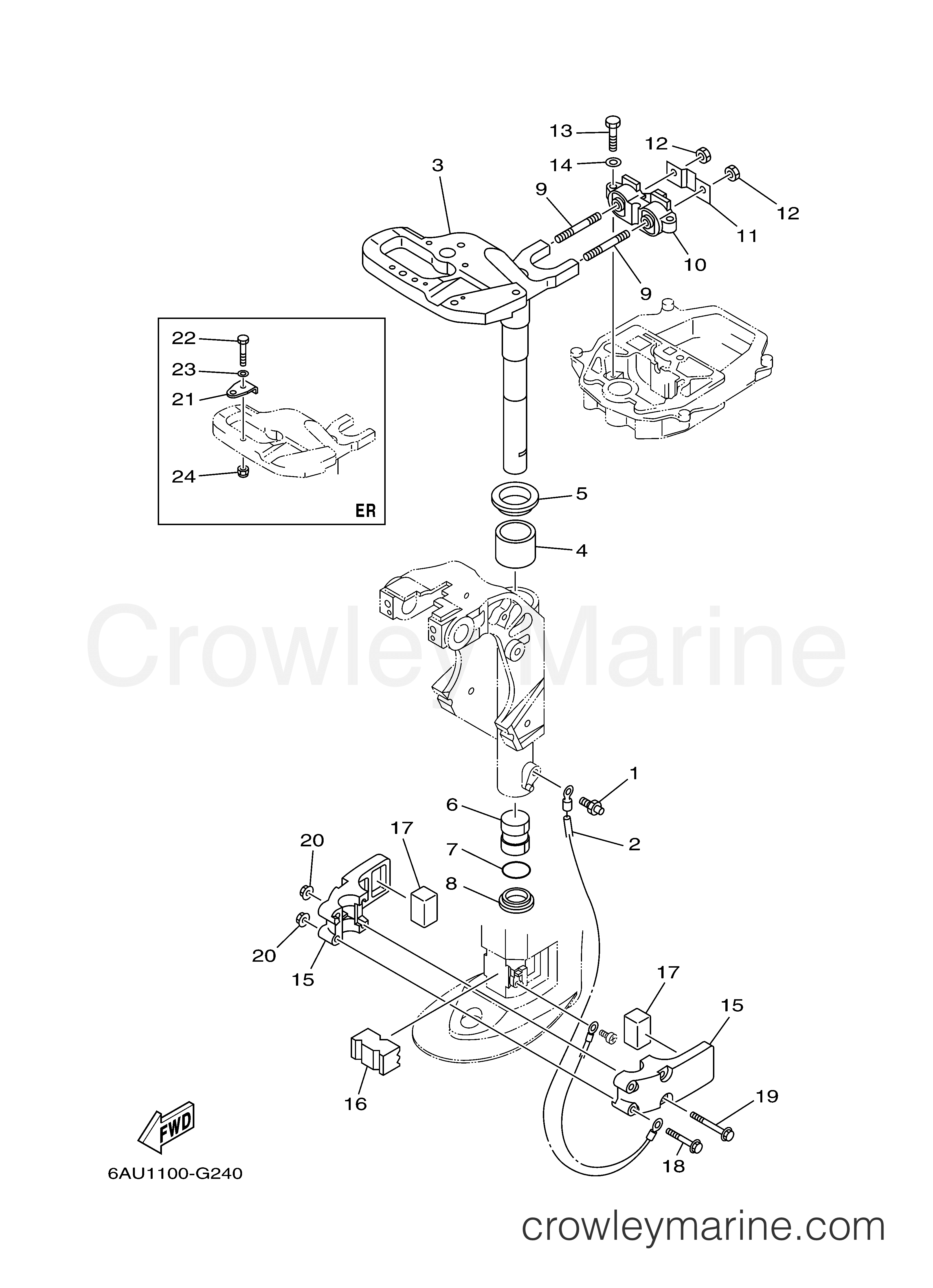 Yamaha Motors F9.9FELR - BRACKET 2