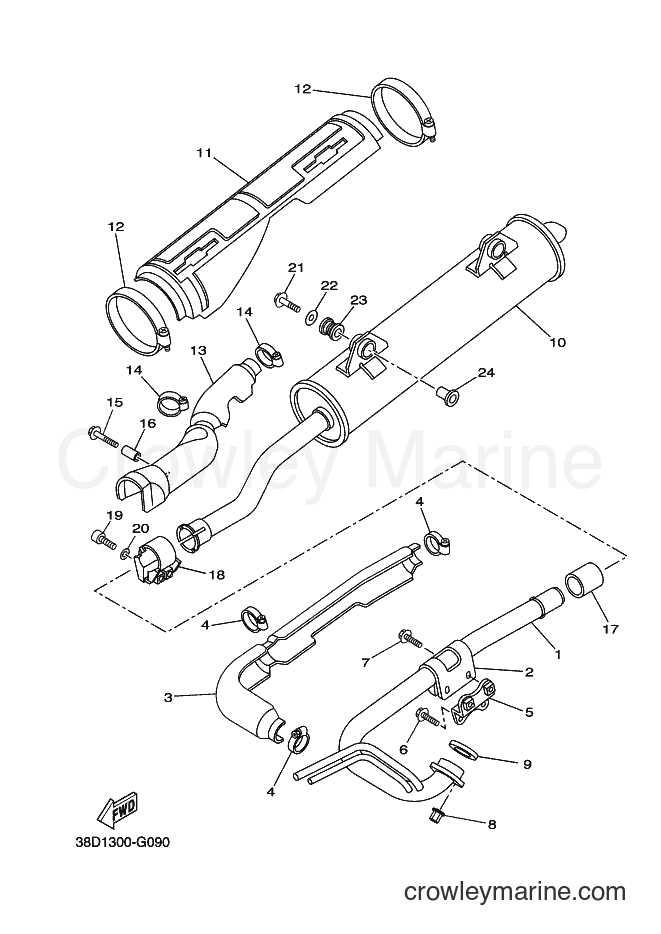 2011 ATV YFM350A - YFM350A (38D4) [030] - EXHAUST
