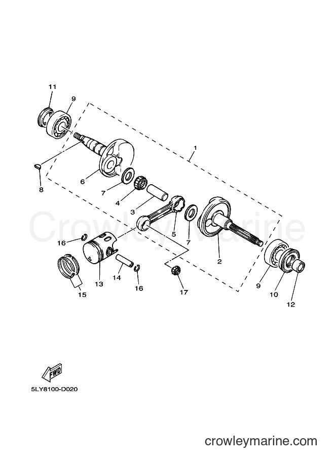 2005 Scooter YJ50R - YJ50R (5PP9) [010] - CRANKSHAFT & PISTON