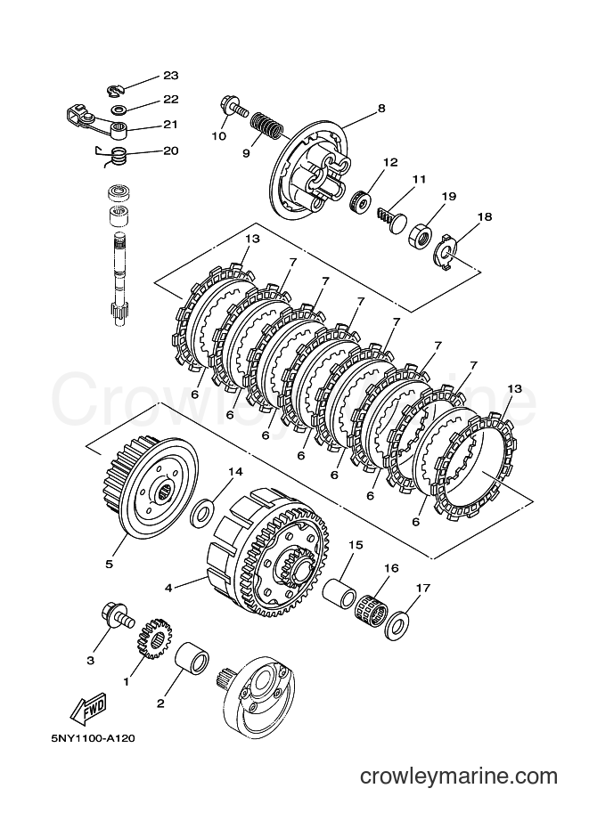 2004 Dirt Bike YZ125 - YZ125 (5XE2) [010] - CLUTCH