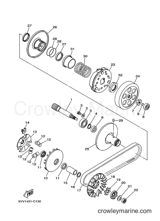 2005 Scooter AT115C - AT115C (2B52) [010] - CLUTCH