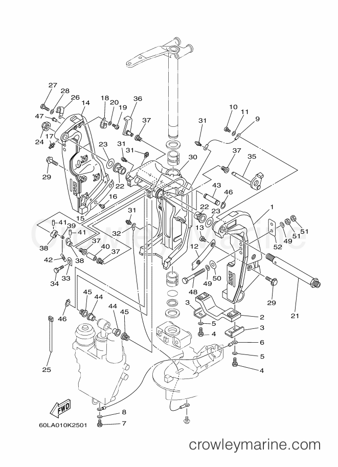 Yamaha Motors FL200AETX (60MA) [070] - BRACKET 1