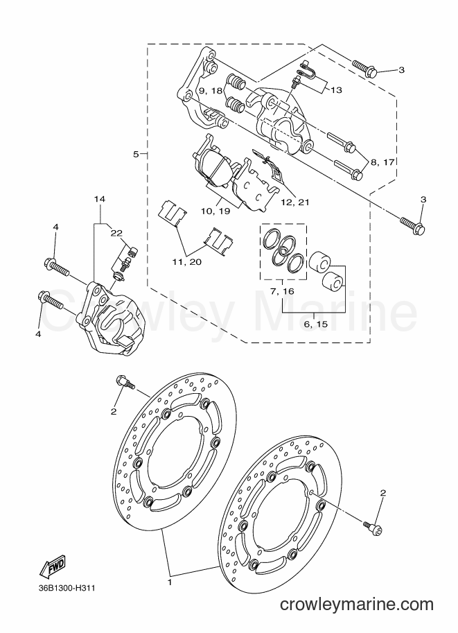 2016 Street Bike XJ6NA - XJ6NA (36BH) [010] - FRONT BRAKE CALIPER