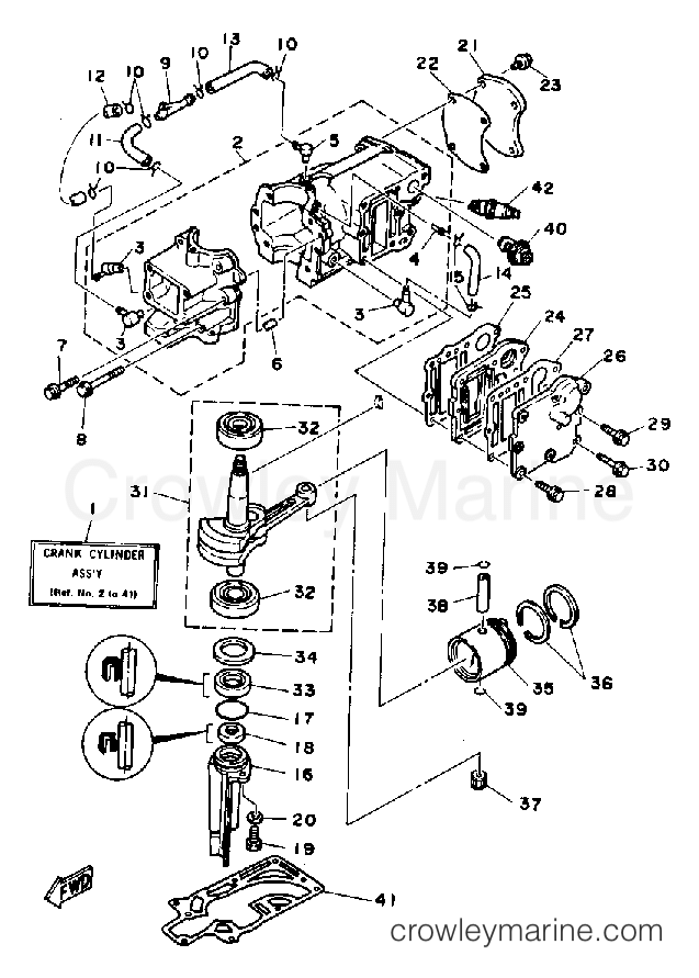 Yamaha Motors 4LD - CYLINDER CRANKCASE