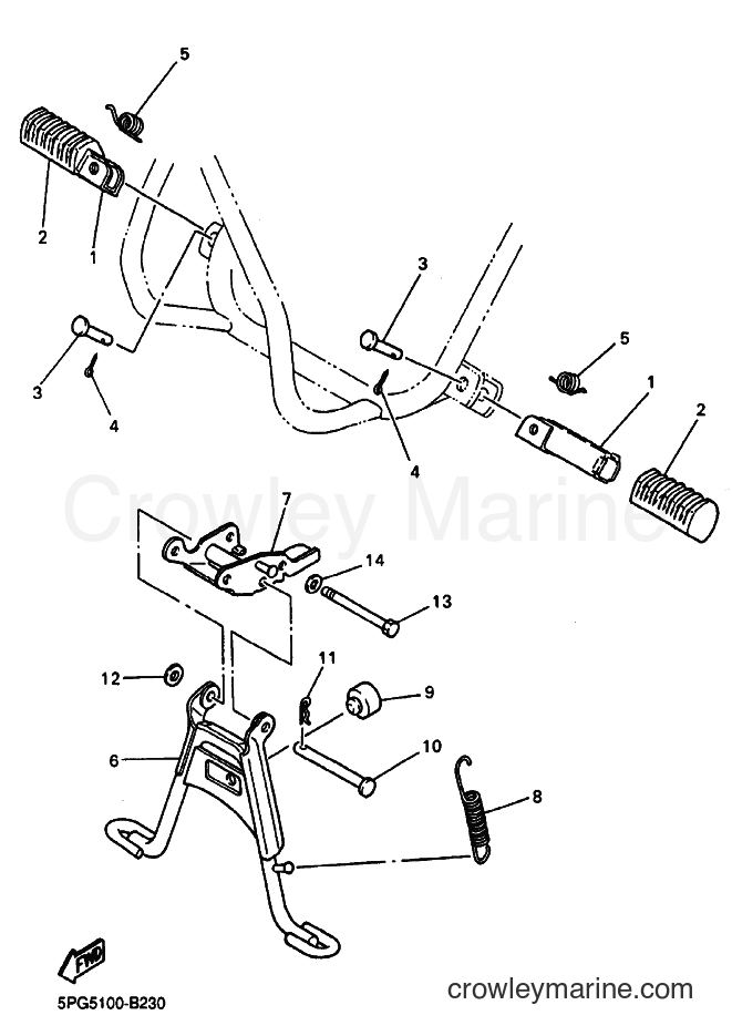2004 Dirt Bike PW50 - PW50 (5PG8) [080] - STAND & FOOTREST