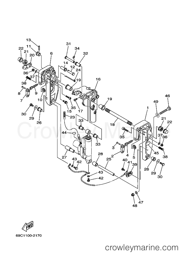 Yamaha Motors T9.9PLRB (69C2) [040] - BRACKET 1