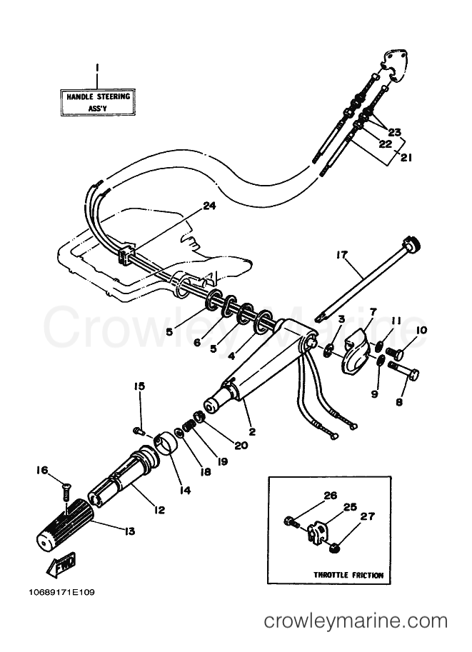 Yamaha Motors 30AE (6890) [010] - STEERING