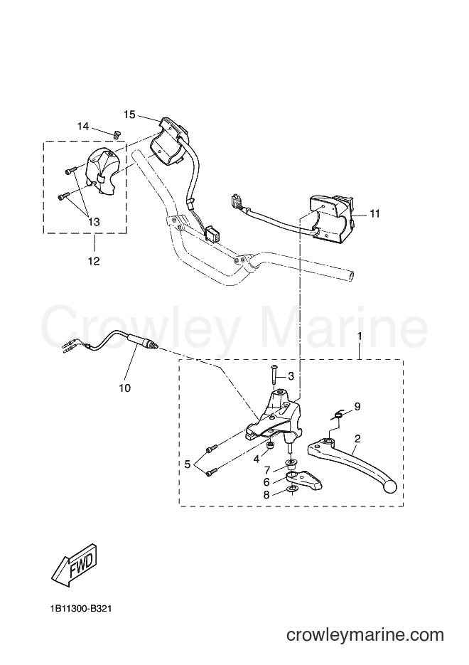Yamaha Motors EW50N (3C75) [020] - HANDLE SWITCH & LEVER