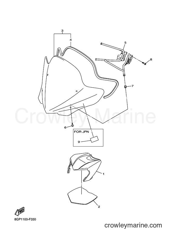 Yamaha Motors RT50 (8GP2) [010] - WINDSHIELD