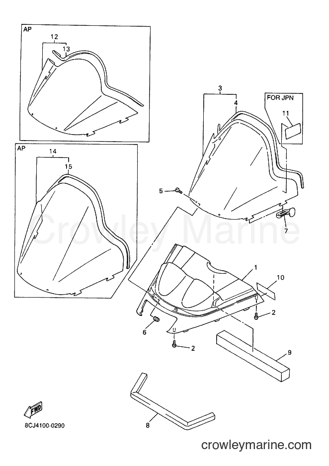 Yamaha Motors VX500 (8CJ4) [020] - WINDSHIELD
