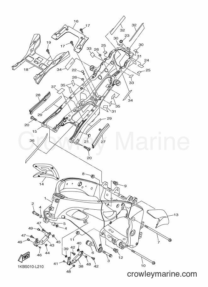 2012 Sport Bike YZF-R1 RaceBase - YZF-R1 RaceBase (1KBS) [010] - FRAME