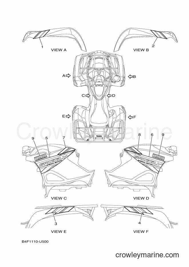 2019 ATV YFM700FWAD - YFM700FWAD (B4F2) [010] - GRAPHICS