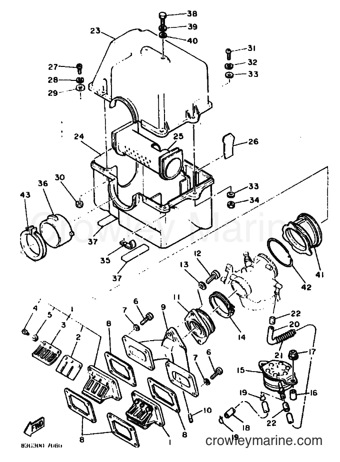 1987 Snowmobile SR540L - SR540L (83G) [999] - INTAKE