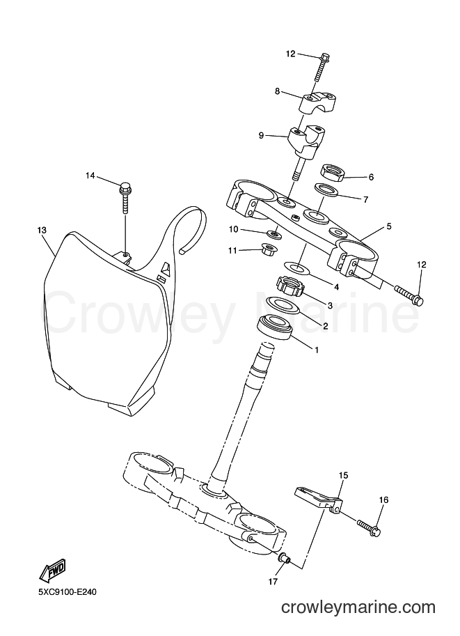 2007 Dirt Bike YZ250F - YZ250F (5XCH) [010] - STEERING