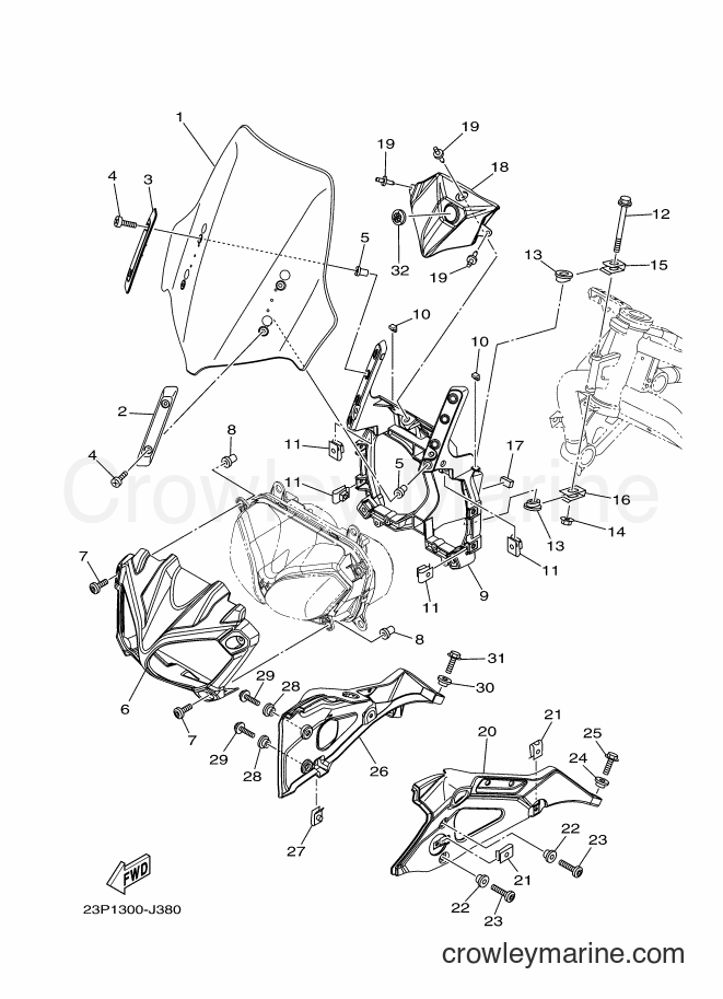 2012 Dirt Bike XT1200Z - XT1200Z (23PC) [010] - WINDSHIELD