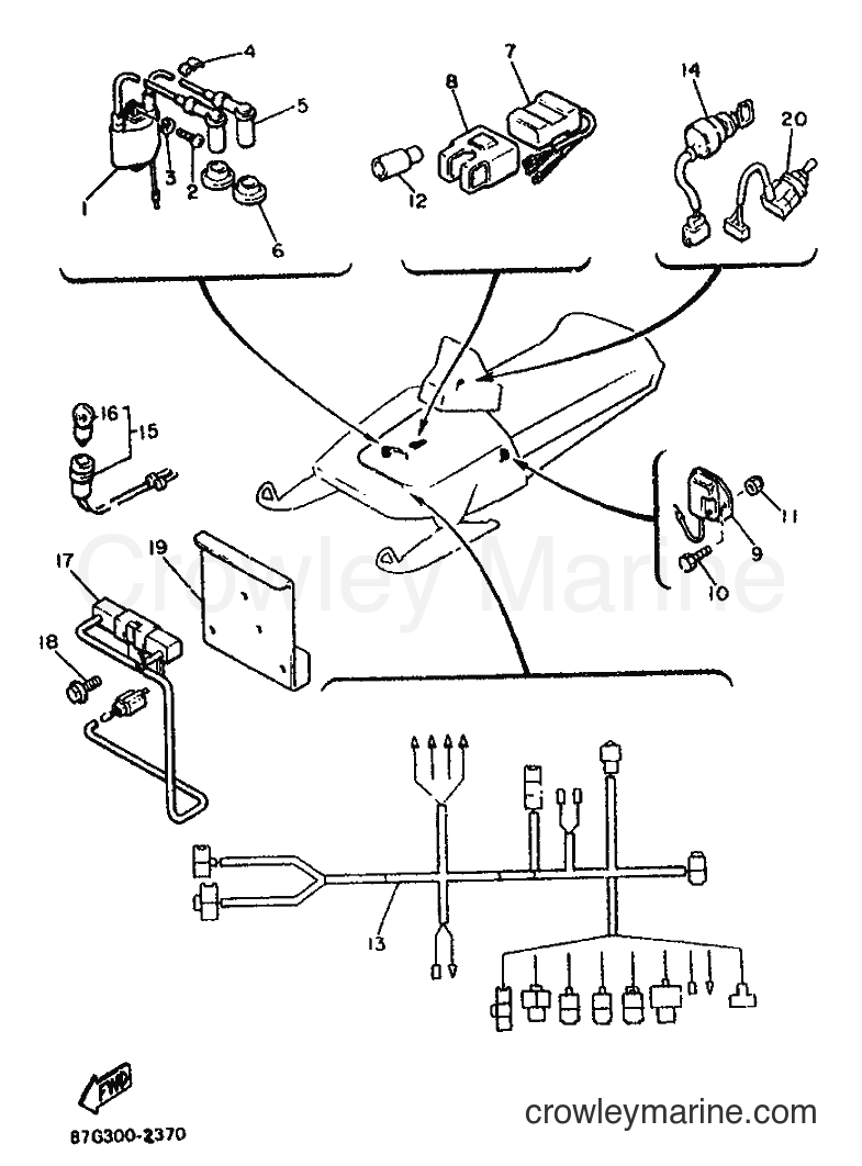 1992 Snowmobile PZ480 - PZ480 (87G3) [010] - ELECTRICAL 1