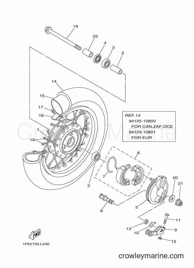2014 Dirt Bike TT-R50E - TT-R50E (2CJ6) [010] - FRONT WHEEL