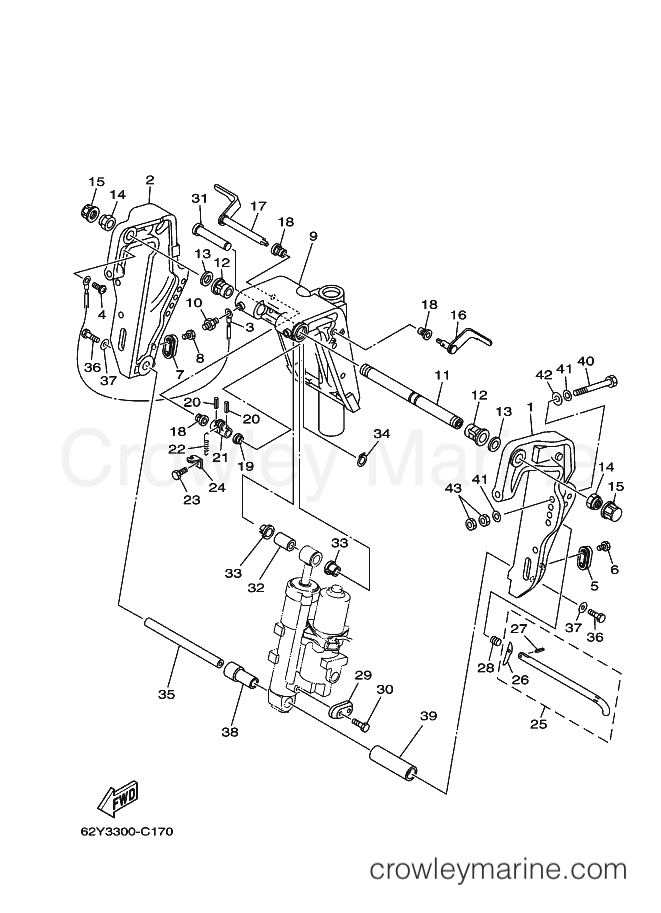 Yamaha Motors F50DETL (60A4) [030] - BRACKET 1