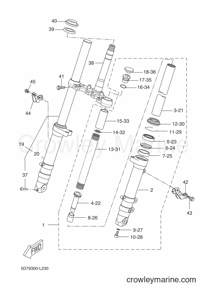 2013 Sport Bike YZF-R125 - YZF-R125 (5D7F) [050] - FRONT FORK