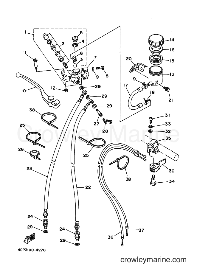 1994 Street Bike TZ250 - TZ250 (4DP3) [030] - FRONT MASTER CYLINDER